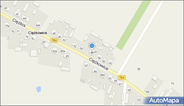 Ciężkowice, Ciężkowice, 56, mapa Ciężkowice