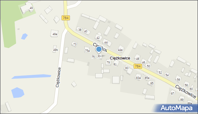 Ciężkowice, Ciężkowice, 77, mapa Ciężkowice