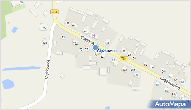 Ciężkowice, Ciężkowice, 79, mapa Ciężkowice