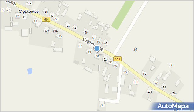 Ciężkowice, Ciężkowice, 89a, mapa Ciężkowice