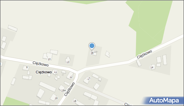 Ciężkowo, Ciężkowo, 16, mapa Ciężkowo