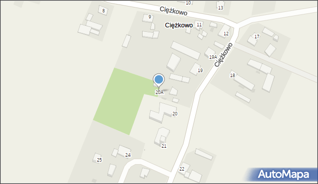 Ciężkowo, Ciężkowo, 20A, mapa Ciężkowo