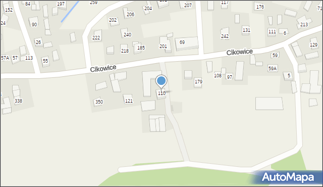 Cikowice, Cikowice, 110, mapa Cikowice