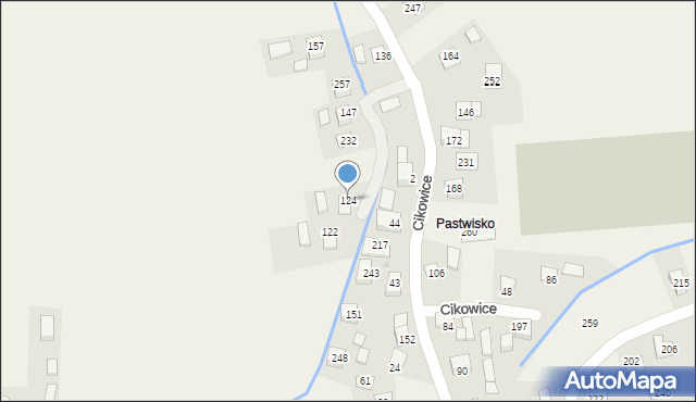 Cikowice, Cikowice, 124, mapa Cikowice