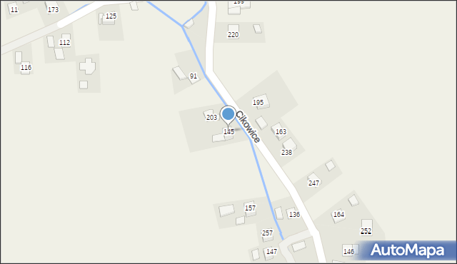 Cikowice, Cikowice, 145, mapa Cikowice