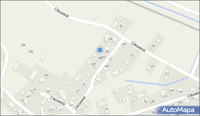 Cikowice, Cikowice, 148, mapa Cikowice