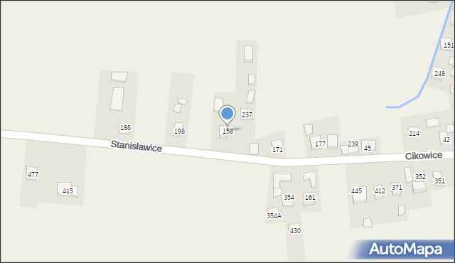 Cikowice, Cikowice, 158, mapa Cikowice