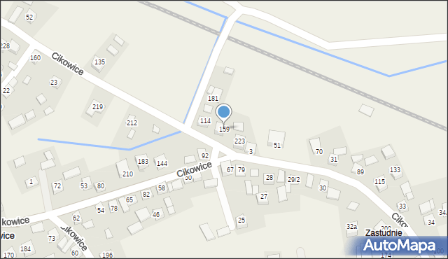 Cikowice, Cikowice, 159, mapa Cikowice