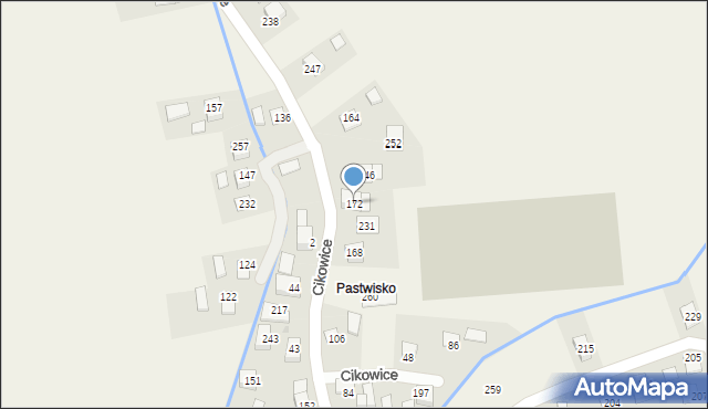 Cikowice, Cikowice, 172, mapa Cikowice