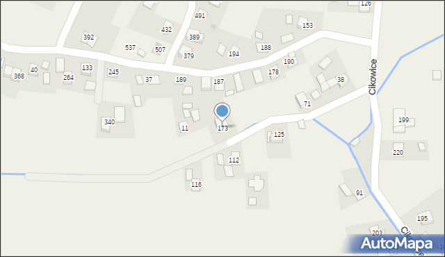 Cikowice, Cikowice, 173, mapa Cikowice