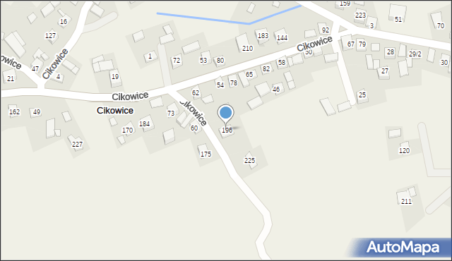 Cikowice, Cikowice, 196, mapa Cikowice