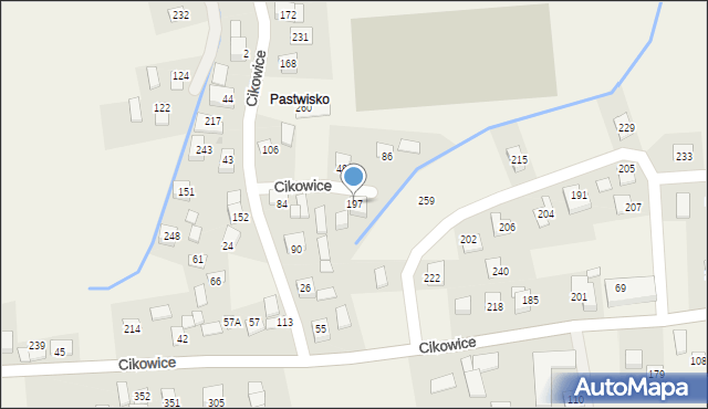 Cikowice, Cikowice, 197, mapa Cikowice