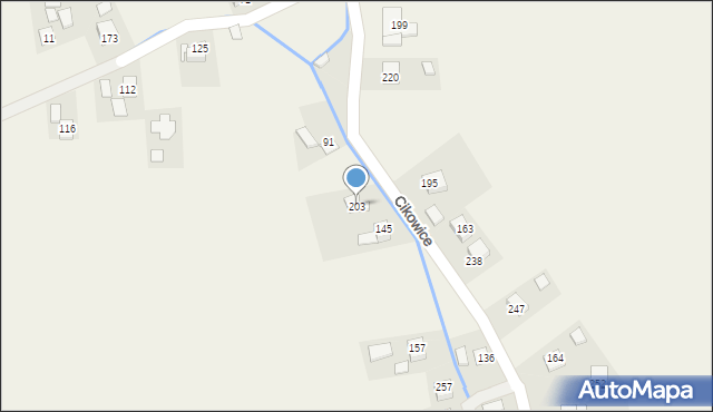 Cikowice, Cikowice, 203, mapa Cikowice