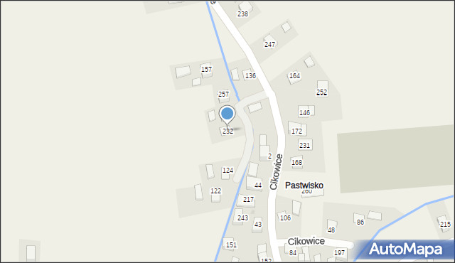 Cikowice, Cikowice, 232, mapa Cikowice