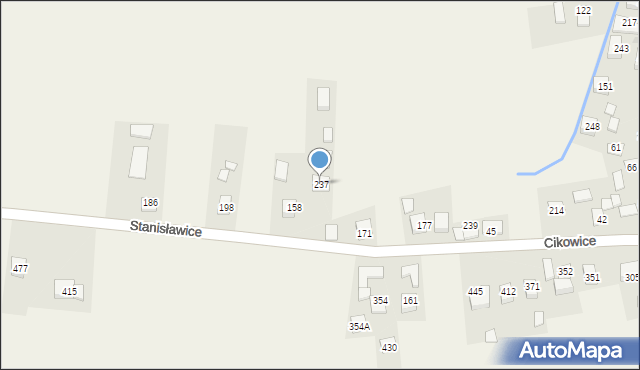 Cikowice, Cikowice, 237, mapa Cikowice