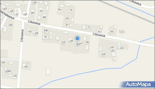 Cikowice, Cikowice, 244, mapa Cikowice