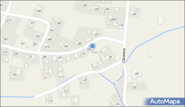 Cikowice, Cikowice, 262, mapa Cikowice