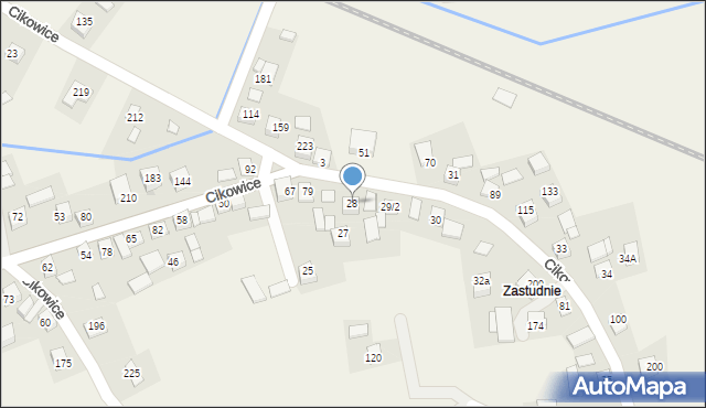 Cikowice, Cikowice, 28, mapa Cikowice