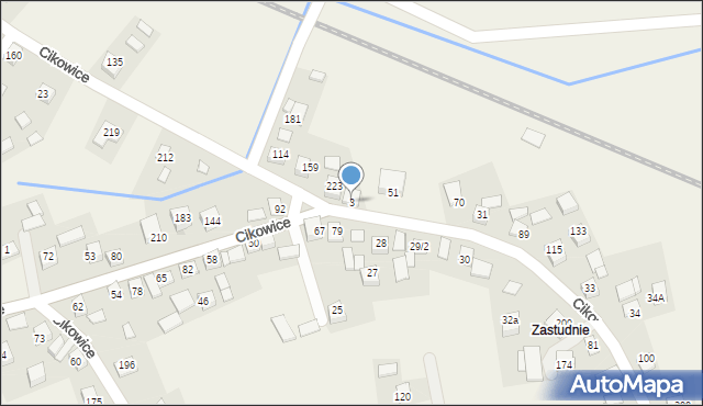 Cikowice, Cikowice, 3, mapa Cikowice