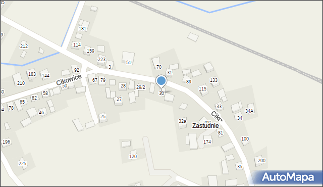 Cikowice, Cikowice, 30, mapa Cikowice