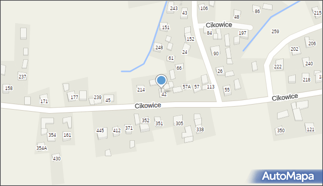 Cikowice, Cikowice, 42a, mapa Cikowice