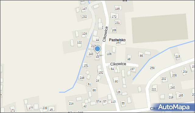 Cikowice, Cikowice, 43, mapa Cikowice