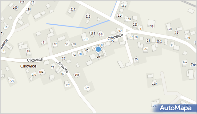 Cikowice, Cikowice, 46, mapa Cikowice