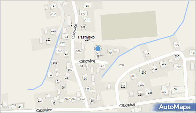 Cikowice, Cikowice, 48, mapa Cikowice