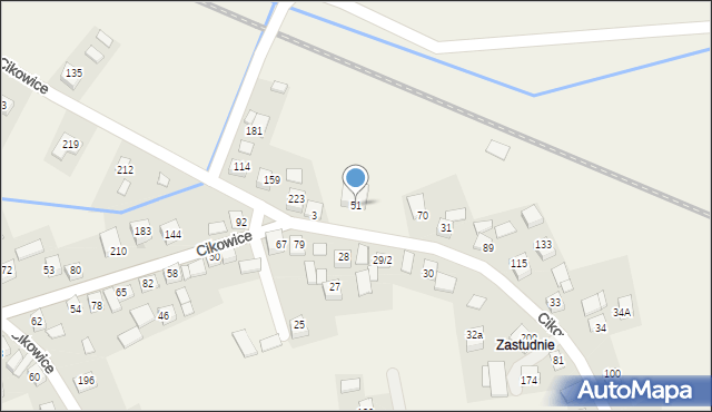 Cikowice, Cikowice, 51, mapa Cikowice