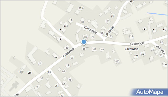 Cikowice, Cikowice, 56, mapa Cikowice