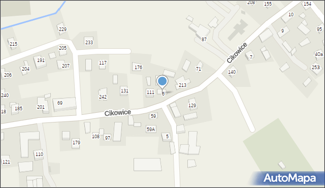Cikowice, Cikowice, 6, mapa Cikowice