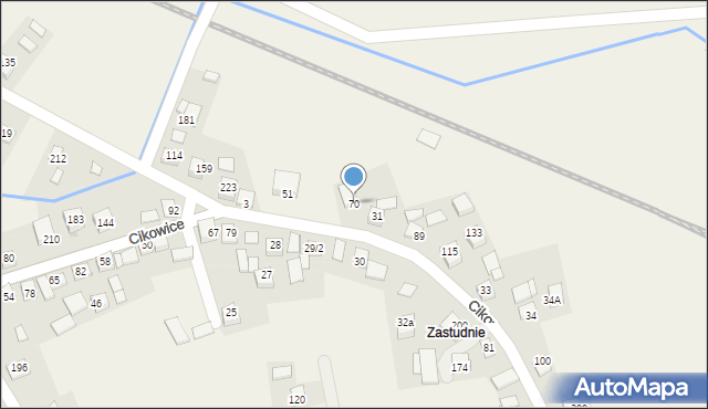 Cikowice, Cikowice, 70, mapa Cikowice