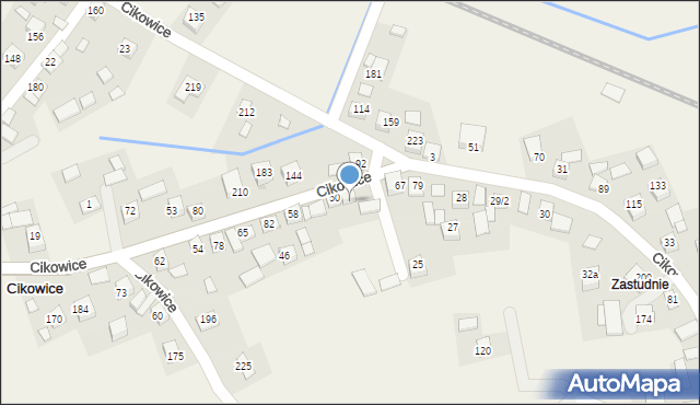 Cikowice, Cikowice, 75, mapa Cikowice