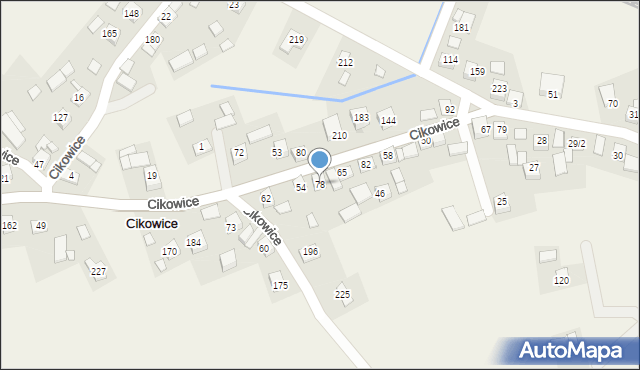 Cikowice, Cikowice, 78, mapa Cikowice