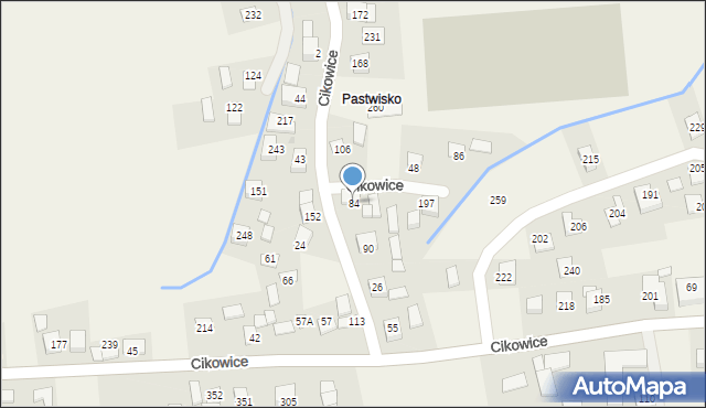 Cikowice, Cikowice, 84, mapa Cikowice