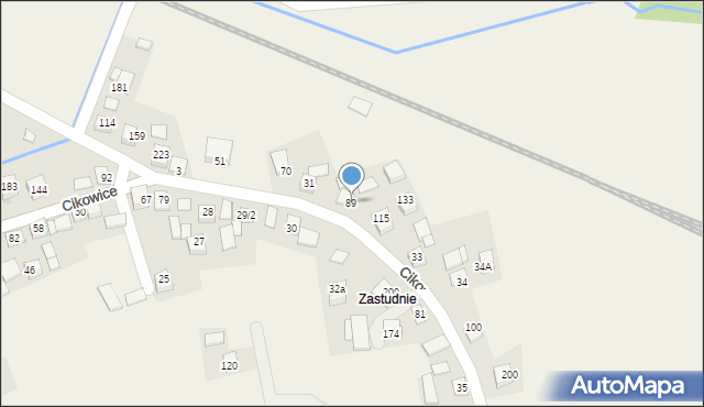 Cikowice, Cikowice, 89, mapa Cikowice