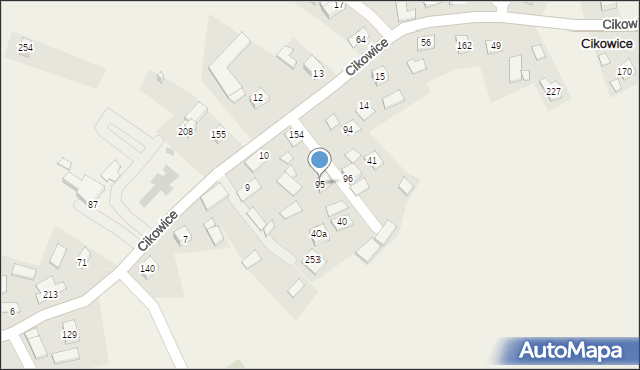 Cikowice, Cikowice, 95, mapa Cikowice