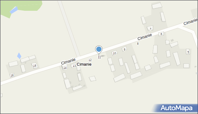Cimanie, Cimanie, 11, mapa Cimanie