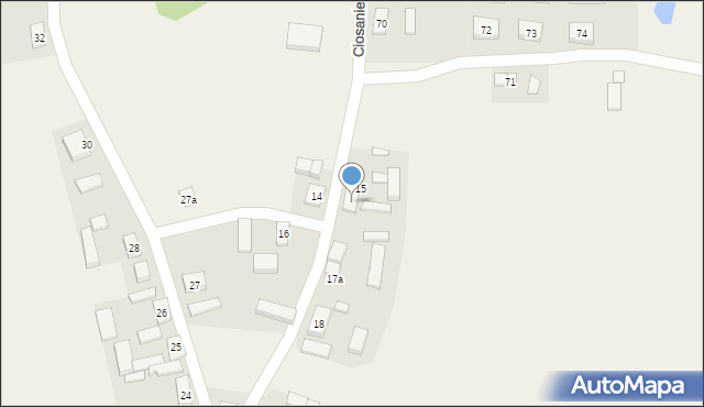 Ciosaniec, Ciosaniec, 17, mapa Ciosaniec