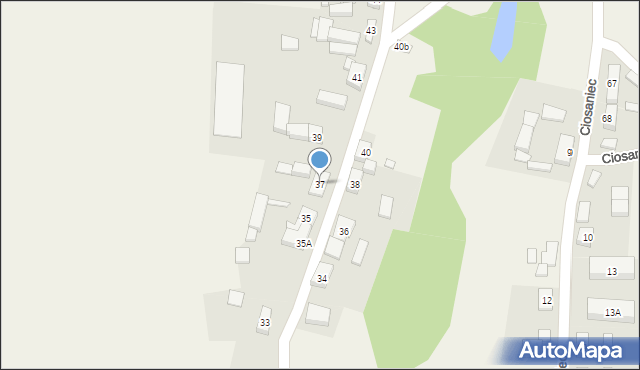 Ciosaniec, Ciosaniec, 37, mapa Ciosaniec