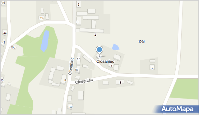 Ciosaniec, Ciosaniec, 5, mapa Ciosaniec