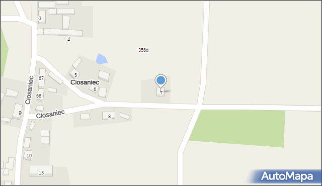 Ciosaniec, Ciosaniec, 7, mapa Ciosaniec