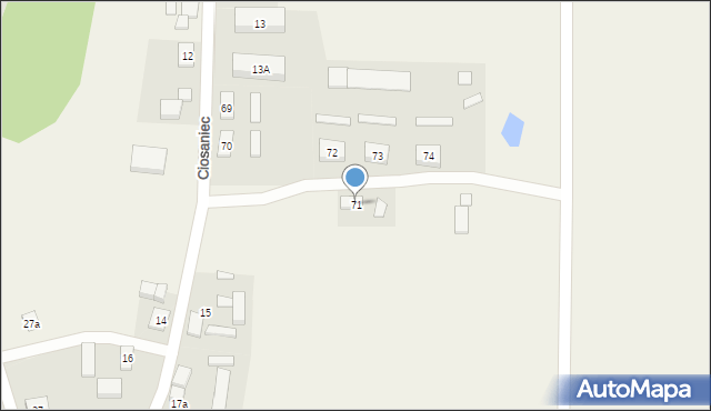 Ciosaniec, Ciosaniec, 71, mapa Ciosaniec