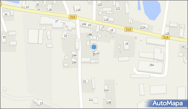 Ciosaniec, Ciosaniec, 20, mapa Ciosaniec