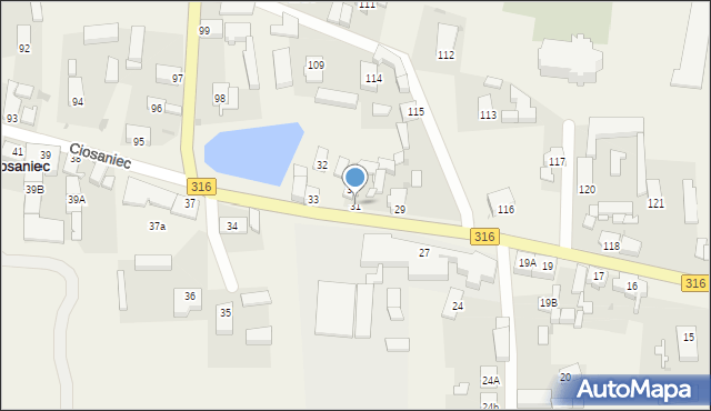 Ciosaniec, Ciosaniec, 31, mapa Ciosaniec