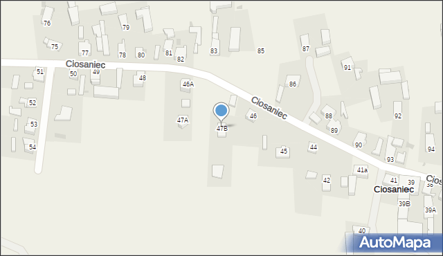 Ciosaniec, Ciosaniec, 47B, mapa Ciosaniec