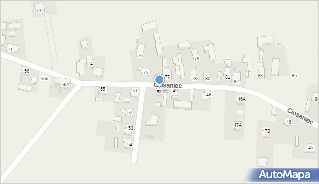 Ciosaniec, Ciosaniec, 50, mapa Ciosaniec
