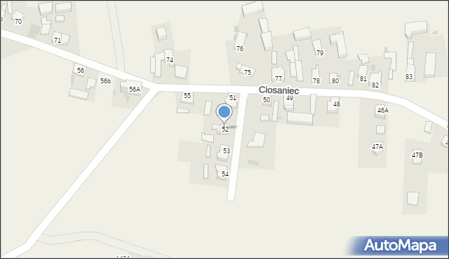 Ciosaniec, Ciosaniec, 52, mapa Ciosaniec