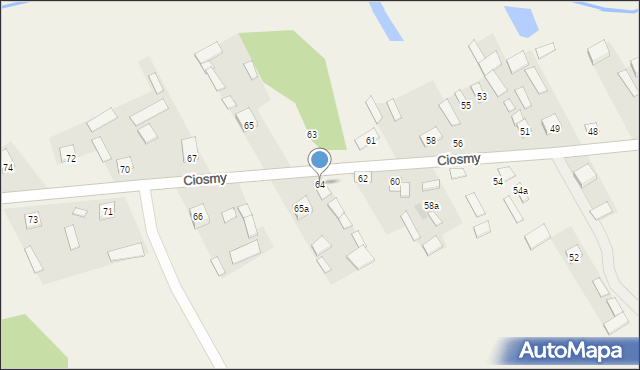 Ciosmy, Ciosmy, 64, mapa Ciosmy