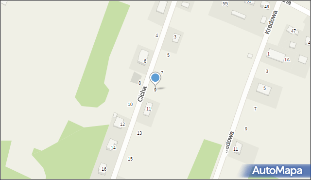 Ciosowa, Cicha, 9, mapa Ciosowa